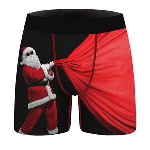 Sous-vêtements sexy, boxers longs et doux, impression 3D personnalisée de Noël, boxers pour hommes - Product Image 6