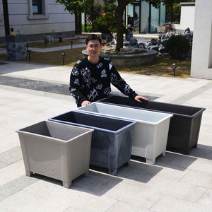 Usine directe jardin grands jardinières rectangulaires Offre Spéciale jardinières grands Pots extérieurs pour plantes Pots <span class=keywords><strong>de</strong></span> plantes en plastique - Product Image 2