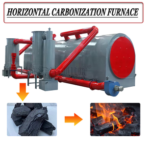 Four de carbonisation horizontale entièrement automatique adapté à la production de charbon actif de haute qualité à partir de copeaux de bambou - Product Image 1