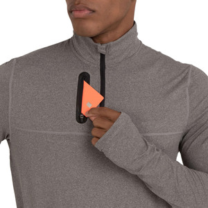 Tùy Chỉnh Người Đàn Ông Của Quý Dây Kéo Chạy T-Shirt Nhanh Chóng Làm Khô Giản Dị Dài Tay Đứng Cổ Áo Tập Thể Dục Thể Thao Áo Thun - Product Image 4