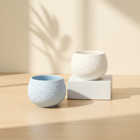 YBH - Vases à bougies en porcelaine élégants et personnalisés de style européen - Pots à bougies en céramique écologiques pour la décoration de la maison