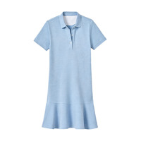 Vestido Polo de Manga Corta para Mujer, Casual, con Cuello y Botones, Dobladillo con Volantes, Mini Vestido de Verano para Golf, Tenis, Estilo Camiseta