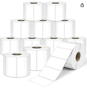 2.25x1.25 Inch Black Backing Thermal <b>Labels</b> Compatible with Thermal <b>Printers</b> - Product Image 2