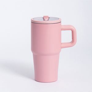 New 20oz Stainless Steel Tumbler <b>with</b> Handle and <b>Straw</b> Vaso Termico Botella De Agua Vacuum Insulated Personalized Travel Cup - Product Image 1