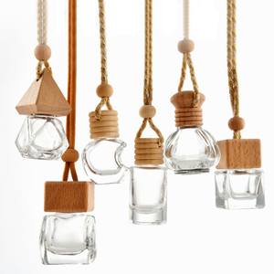 <strong>Refillable</strong> 8ml Empty Essential Oil <strong>Diffuse</strong> <strong>Car</strong> Perfume Bottle Simple Hanging Bottle <strong>Car</strong> Air Freshnner With Wooden - Product Image 3