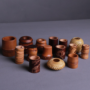 Bamboo Lid Holder Tea Set Accessory Traditional Chinese Style Zhejiang Crafted Natural Bamboo Material - Product Image 4