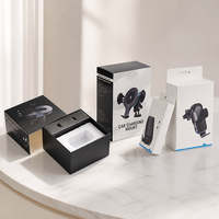 Boîte en carton personnalisée avec logo imprimé, pour emballage de produits électroniques, support USB, avec insert en mousse EVA et crochet.