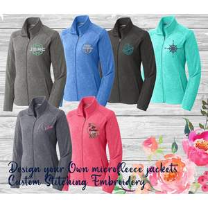 INK STITCH Mujer L235 Chaquetas de microforro polar Heather Diseño personalizado Su propio logotipo y texto 4 colores disponibles - Product Image 2