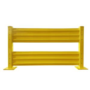 Barandilla de Seguridad de Acero de Alta Resistencia con 2 Nervaduras, Barrera de Protección Contra Impactos, Barandilla de Protección para Máquinas de Taller y Almacén, Valla Metálica Amarilla Modular - Product Image 2