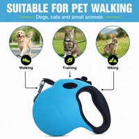 Laisse de marche automatique extensible pour chien, 6 couleurs, ergonomique, rétractable