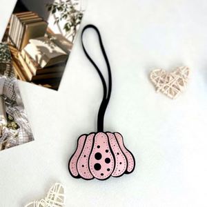 Halloween Party Pumpkin <b>Bag</b> Pendant Trendy Dot Pattern Leather <b>Bag</b> <b>Charm</b> Holiday Decorative Keychain for Women Handbags & Totes - Product Image 2