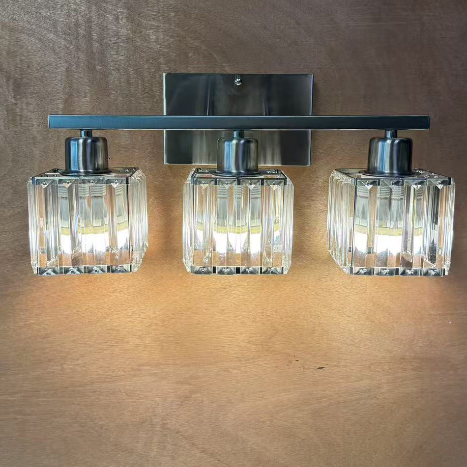 Nickel plated crystal lampshade 3