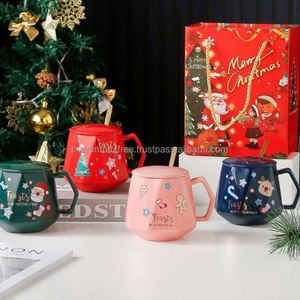 Tendencias 2024, Ideas de Regalos al por Mayor, Tazas de Papel Navideñas para Niñas, Mujeres y Niños, para Fiestas de Navidad, Uso Promocional, Blancas con Dibujos Animados - Product Image 2