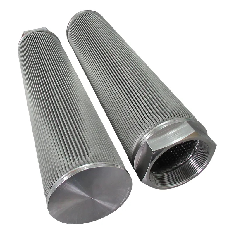 Hot sale candle filter ss316 20Inch 10 Micron Stainless Steel Polymer Melt Pleated Filter For Polyester Filter