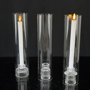 Romantic Wholesale SET of 3 <strong>Glass</strong> <strong>Hurricane</strong> <strong>Glass</strong> <strong>Candle</strong> <strong>Holders</strong> for Wedding Table Decoration MH-TZ0916 - Product Image 6