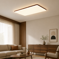 Lampu Plafon LED Mid-Century, Lampu Tersembunyi Spektrum Penuh, Dapat Diredupkan untuk Ruang Tamu