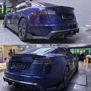 Kit de carrosserie en Fiber de carbone sèche de haute qualité pour <span class=keywords><strong>Tesla</strong></span> modèle S mise à niveau CT Style pare-chocs avant et arrière diffuseur arrière capot de becquet - Product Image 3