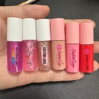 Lot de mini tubes de rouge à lèvres liquide et gloss DIY, couleurs blanc, noir, rose, haute pigmentation, longue tenue, hydratant, pour la vente en gros