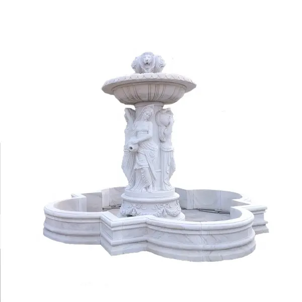 Customized Outdoor garden Life size Hand-carved with natural stone Three women fountain sculptures