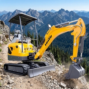 Nouvelle mini-excavatrice de 1,8 tonne, 1800 kg, excavatrice compacte sur chenilles avec certification EPA CE pour les projets de jardinage, d'agriculture, de construction et d'aménagement paysager - Product Image 6