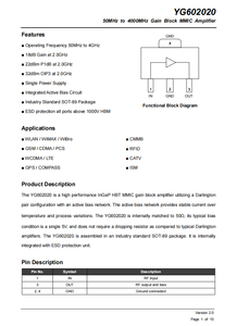 Bộ khuếch đại IC 50MHz đến 4Ghz 50MHz đến 4000MHz tăng khối Bộ khuếch đại mmic sbb5089 AH1-G hmc481 sky65162 sky65015 skyworks yg602020 - Product Image 2