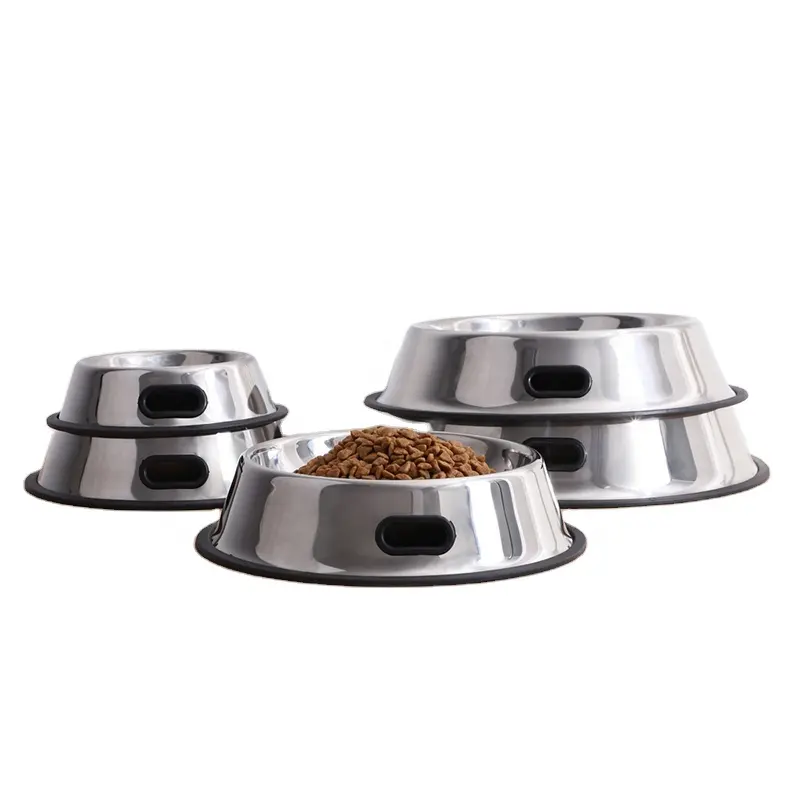 Best Selling Stainless Steel Dog feeder wasser schüssel Non-slip pet Bowl mit loch