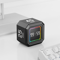 Minuteur de cuisine numérique multifonctionnel magnétique avec capteur de gravité, cube rotatif pour l'apprentissage des enfants en classe, minuteur Pomodoro