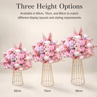 Fleurs artificielles roses pour mariage, centres de table, arrangements floraux pour cérémonie, réception, décoration d'événements 60cm 70cm 80cm
