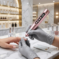 Stylo perceuse à ongles professionnel rechargeable 35000 tr/min, lime à ongles électrique avec lampe UV LED, machine de séchage pour vernis gel