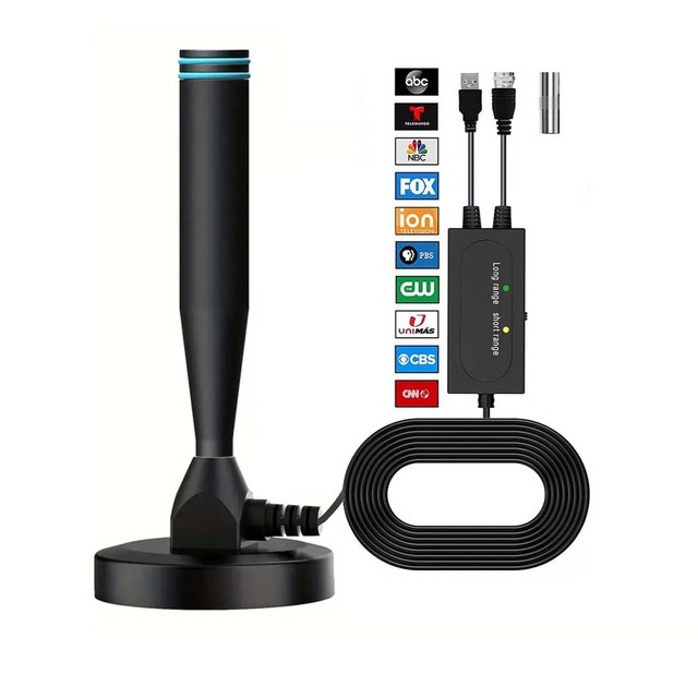 Digital Indoor HD 4K Amplified TV Antenna with Long Range VHF/UHF Support 30 DBi