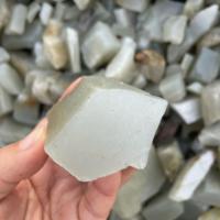 Pierre de lune grise verte naturelle rare, cristal brut, vente en gros, quartz de pierre de lune brute