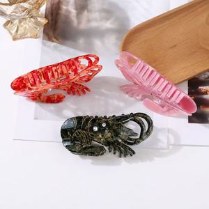 Pinces à cheveux en acrylique design, motif animaux, colorées, mignonnes, dinosaures, tendance, 8,2 cm, pour femmes et filles, accessoires pour cheveux - Product Image 3
