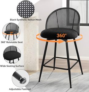 Truy cập chiều cao xoay thanh phân Bộ của 2 xoay thanh phân cho nhà bếp đảo hiện đại thanh ghế cho trong nhà và ngoài trời - Product Image 4