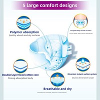 Couches jetables japonaises XL unisexes pour adultes Coussinets d'incontinence biodégradables et respirants écologiques avec motif imprimé