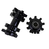 Moyeu de roue Supermoto en aluminium CNC 7050-T6 bleu brûlé rouge avec roulements et joints pour pièces de moto Honda CRF CR