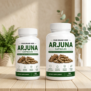 <b>Your</b> Brand Here Arjuna Capsules 60 Count Pure Bark Extract Heart Skin Brightening Natural Antioxidant Digestive <b>Supplement</b> - Product Image 1
