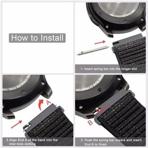 Correa de Reloj de Nailon con Velcro de 20 mm y 22 mm, Transpirable y Duradera, para Samsung Galaxy Watch 4/5/6/7, <span class=keywords><strong>Huawei</strong></span> <span class=keywords><strong>GT3</strong></span> - Product Image 2