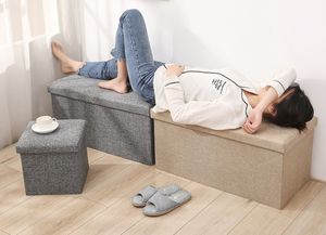 Otomana Plegable con Espacio de Almacenamiento, Asiento Cubo, Reposapiés, Taburete con Espuma Viscoelástica para Ahorrar Espacio - Product Image 2