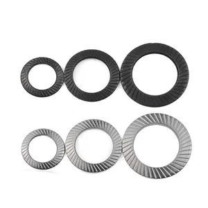 Carbon Steel Galvanized Black Conical Knurled Flat Lock Washers