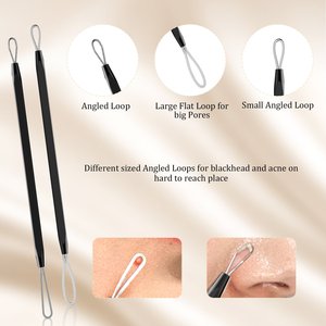 Kit d'outils pour éliminer les points noirs, extracteur de comédons, ensemble d'aiguilles pour éliminer les imperfections du nez, du <span class=keywords><strong>visage</strong></span>, des pores, des points blancs - Product Image 5