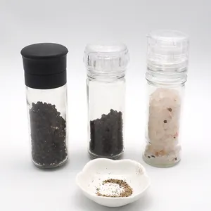 Giá Rẻ Xách Tay Gốm Dùng Một Lần Muối Và Hạt Tiêu Xay Nhựa, Giá Rẻ Mini Chai Salt Pepper Grinder 100Ml