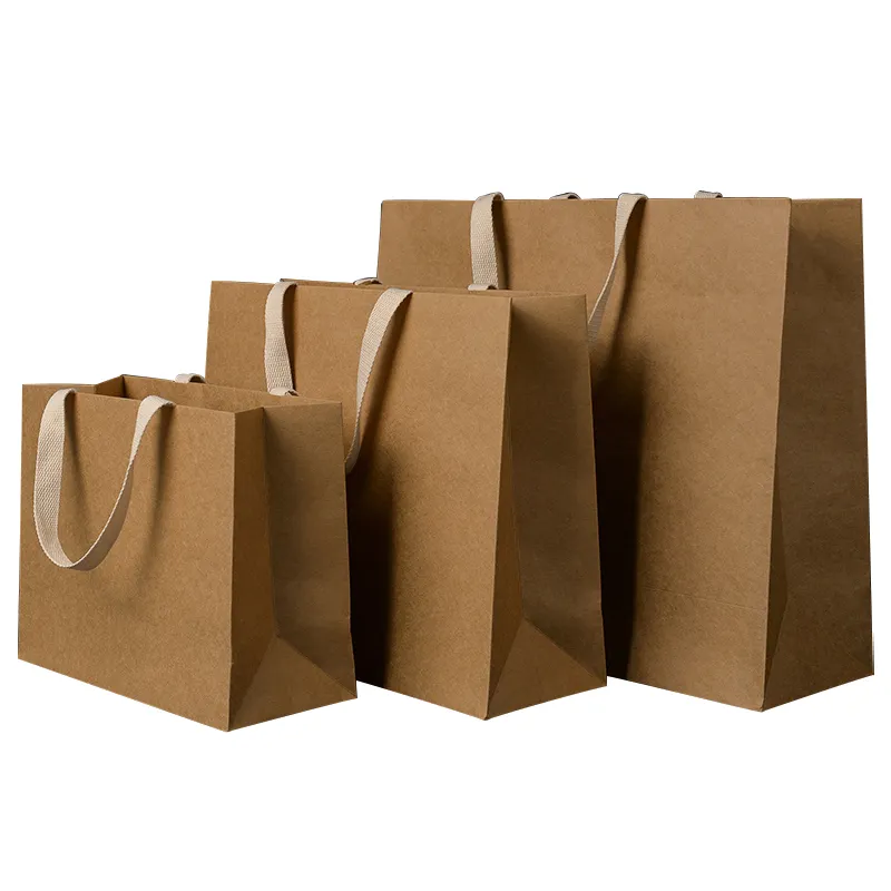 Sacchetti della spesa di carta economici sacchetti regalo di carta costume sacchetti di imballaggio di carta normale con il tuo logo