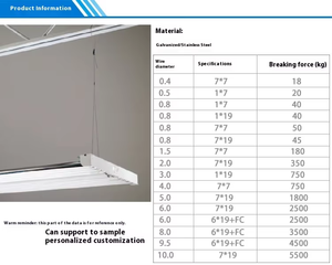 Kit di Sospensione per Lampadario Regolabile con Cavo in Acciaio Inox e Gancio per Illuminazione a Soffitto - Product Image 5