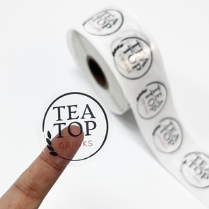 Rollo <span class=keywords><strong>de</strong></span> pegatinas holográficas redondas negras personalizadas, rollo <span class=keywords><strong>de</strong></span> etiquetas adhesivas impermeables, rollos <span class=keywords><strong>de</strong></span> etiquetas adhesivas para embalaje - Product Image 5