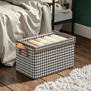 Kuş ızgara katlanır depolama sepeti ev çekmece tarzı dolap saklama kutusu giysi pantolon yorgan organize kutusu için - Product Image 3