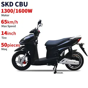 CKD SKD 14 inch 1300/1600W 2 wheel 2 big wheels electric motorcycle 65km/h speed electric scooter suppliers moped for adult