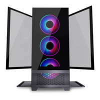 2023 nuevo diseño Gaming Computer Cases Towers caja de PC de dos lados Panel de vidrio templado gabinete de juegos