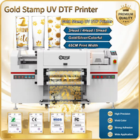 Mesin Printer Stiker UV Inkjet Roll to Roll LETOP Factory 600MM untuk Printhead I3200, Mesin Cetak Stiker UV DTF Gold Stamp