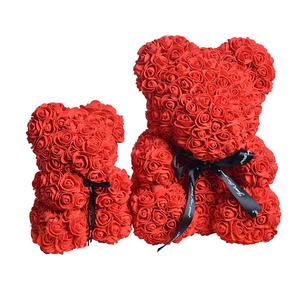 40cm gran oso en <span class=keywords><strong>rosas</strong></span> de goma oso de peluche con <span class=keywords><strong>rosas</strong></span> artificiales - Product Image 1