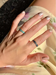 Bague <span class=keywords><strong>de</strong></span> louange gravée en émail marine en acier inoxydable <span class=keywords><strong>de</strong></span> mode personnalisée - Product Image 5